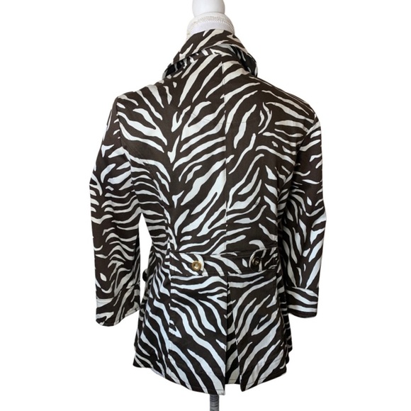 🔥HP🔥 NWOT Charter Club Jacket. Small. Animal Print Brown and Off-White - Picture 6 of 15